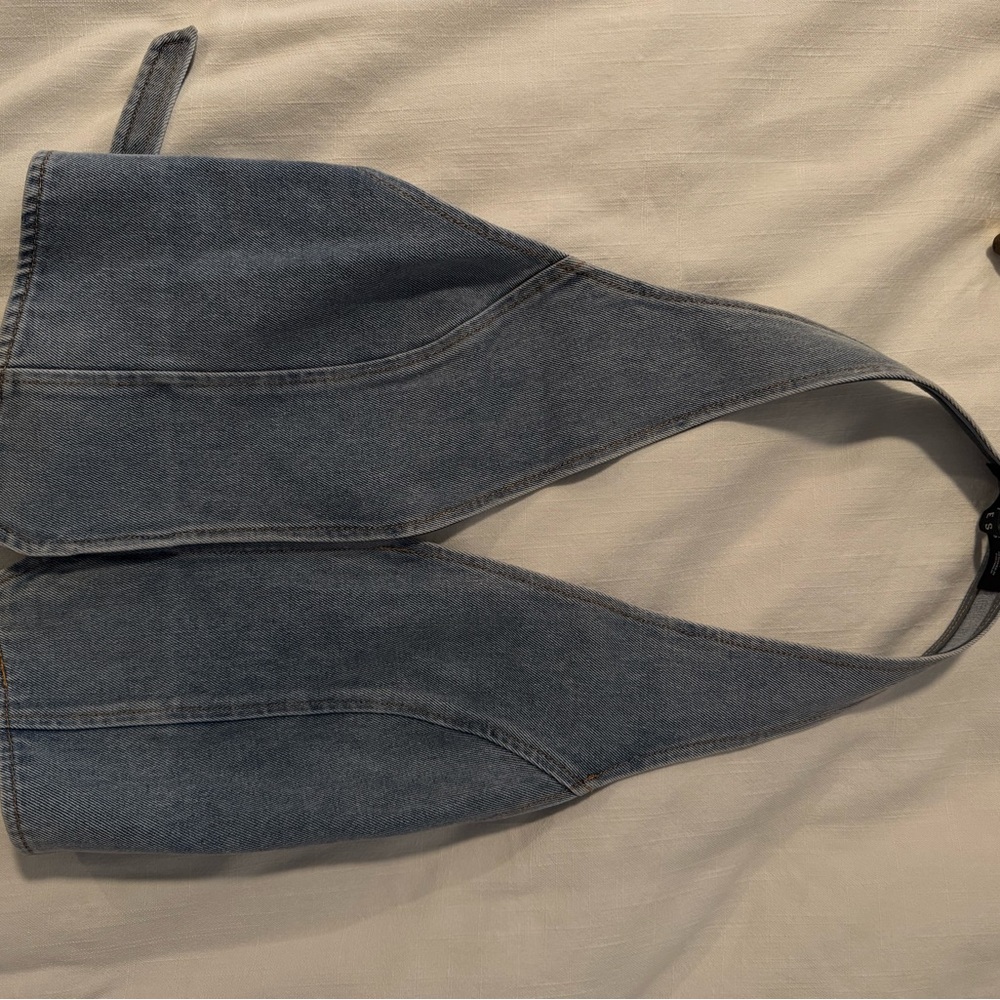 Lioness Denim Halter Top